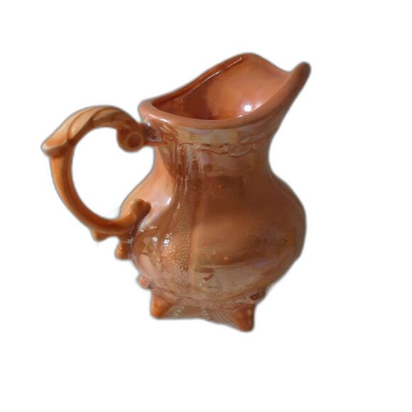 Lusterware Creamer or Milk Pitcher Peach ~Vintage~ - Picture 1 of 5